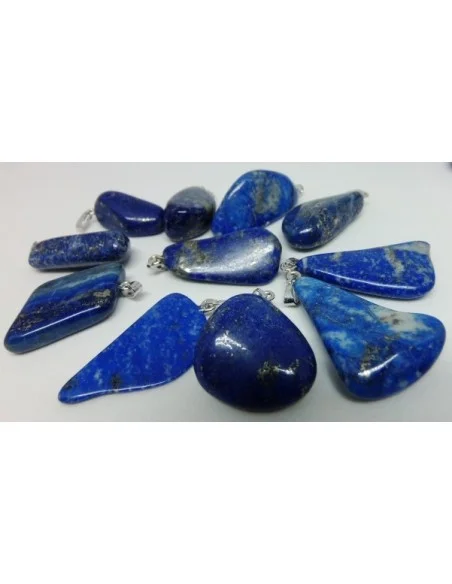 Lapis pendentif bélier argent