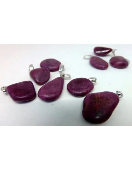 Rubis pendentif argent