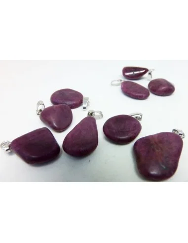 Rubis pendentif argent