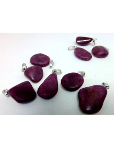 Rubis pendentif argent