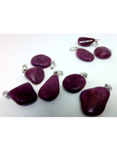 Rubis pendentif argent