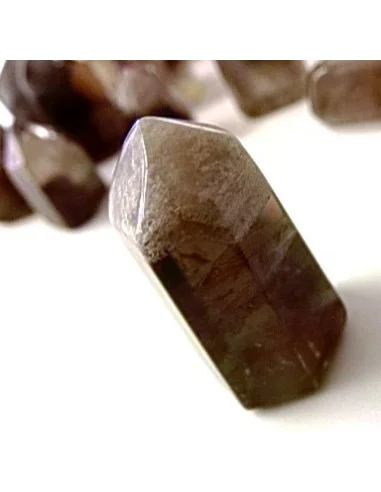 Quartz manifestation blanc sur quartz fumé