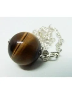 Pendule boule Oeil de tigre 14mm