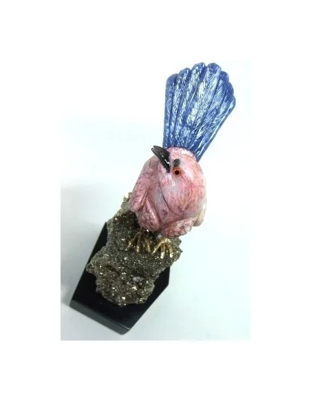 Oiseau opale rose sur pyrite Oiseau opale rose sur pyrite