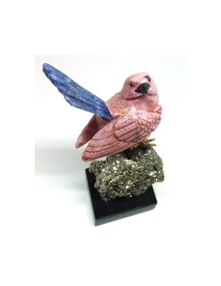 Oiseau opale rose sur pyrite Oiseau opale rose sur pyrite