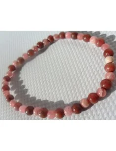 Bracelet en rhodocrosite boules 4mm