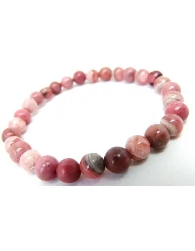 Bracelet rhodonite,rhodocrosite 6mm