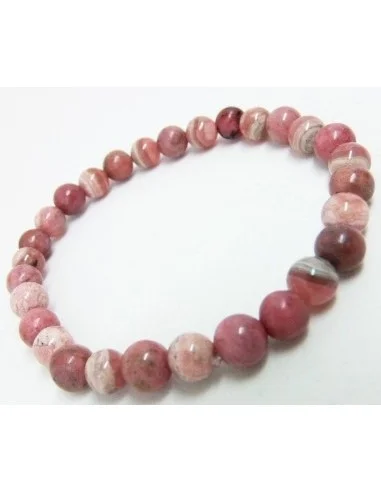 Bracelet rhodonite,rhodocrosite 6mm