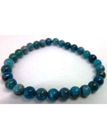 Bracelet Apatite bleue billes 6MM