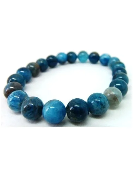 Bracelet Apatite bleue billes 8MM Bracelet Apatite bleue billes 8MM