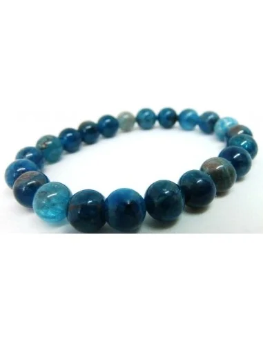 Bracelet Apatite bleue billes 8MM
