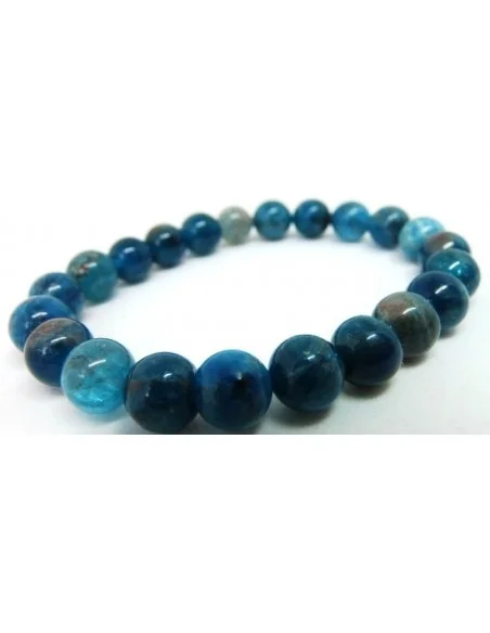 Bracelet Apatite bleue billes 8MM Bracelet Apatite bleue billes 8MM