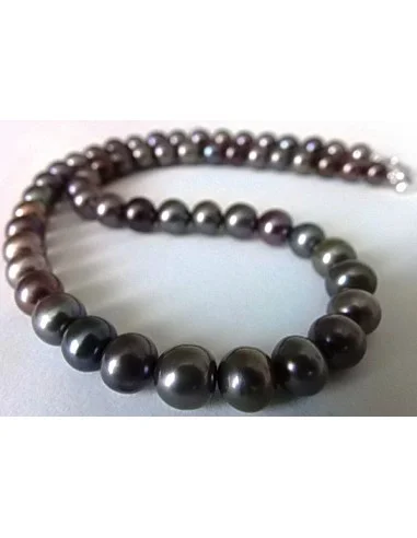 Collier perles noire 8mm