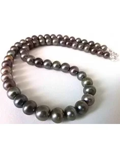 Collier perles noire 8mm 2