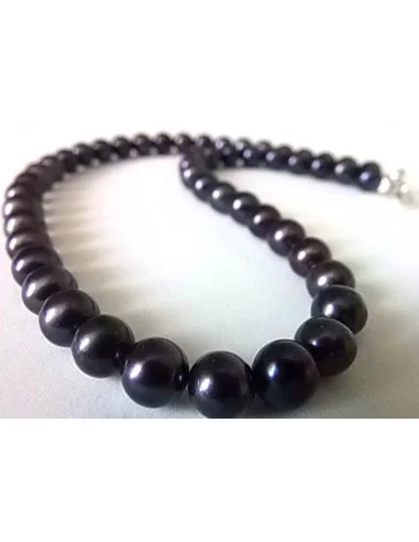 Collier perles noire 8mm