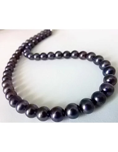 Collier perles noire 8mm