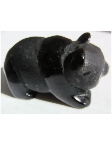 Ours en tourmaline noire