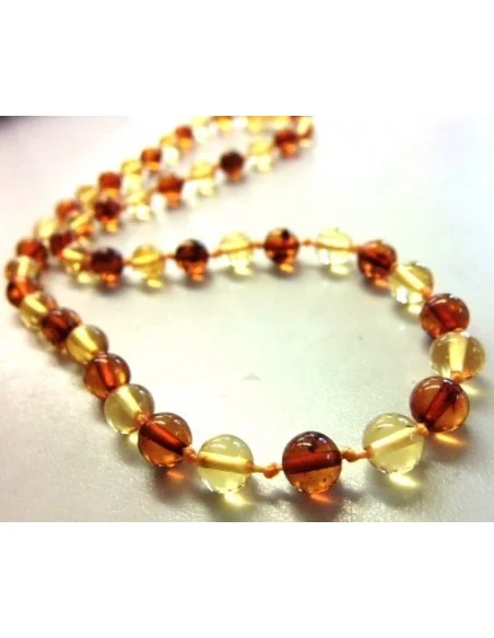 Collier bebe ambre boule 4mm