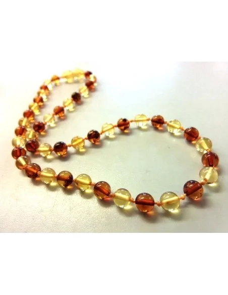 Collier bebe ambre boule 4mm