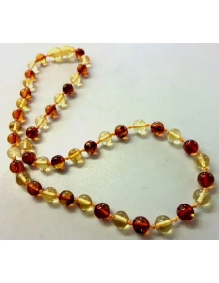 Collier bebe ambre boule 4mm