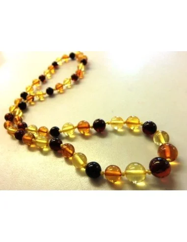 Collier bebe ambre boule 4, 6, 8mm