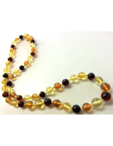 Collier bebe ambre boule 4, 6, 8mm