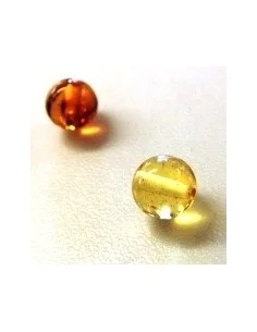 Perles d'ambre boule 4mm création de bijoux