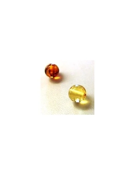 Perles d'ambre boule 4mm création de bijoux