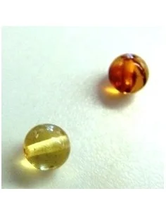 Perles d'ambre boule 4mm création de bijoux 2