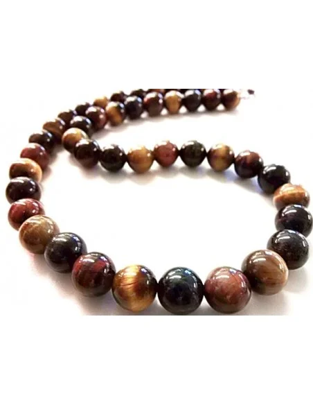 Oeil tigre, taureau, faucon 12mm collier Oeil tigre, taureau, faucon 12mm collier