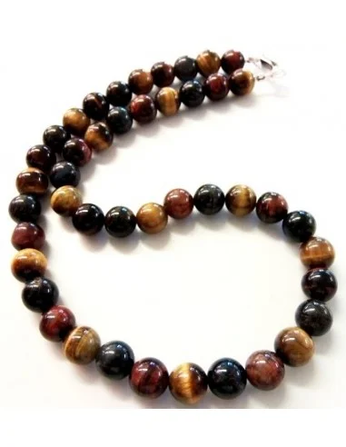 Oeil tigre, taureau, faucon 12mm collier