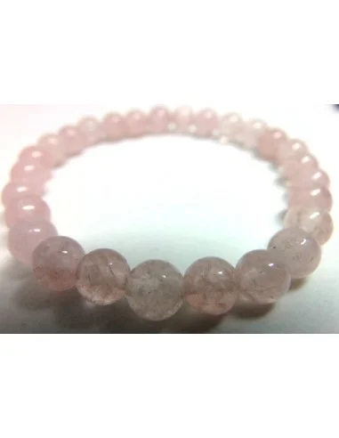 Beryl rose, bracelet morganite 6mm