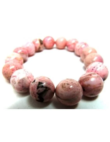 Bracelet rhodocrosite boule 12mm