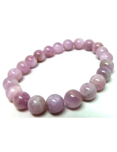 Kunzite bracelet boule 8mm, Beryl rose Bracelet boule 8mm
