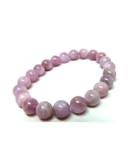Kunzite bracelet boule 8mm, Beryl rose Bracelet boule 8mm Kunzite bracelet boule 8mm, Beryl rose Bracelet boule 8mm