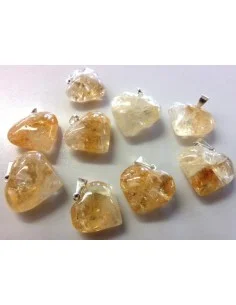 Citrine coeur pendentif