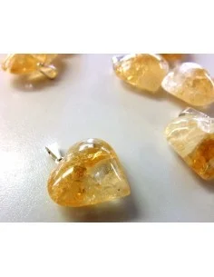 Citrine coeur pendentif 2