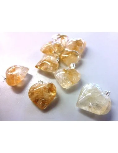 Citrine coeur pendentif