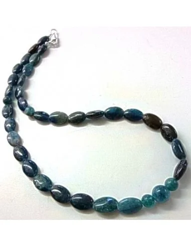 Collier apatite bleue ovale