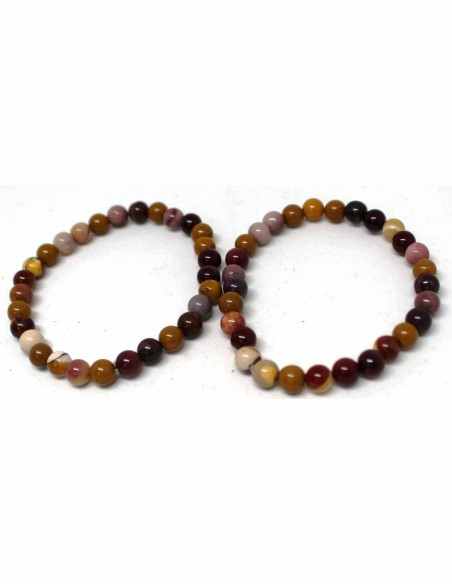 Bracelet jaspe mokaite 6mm
