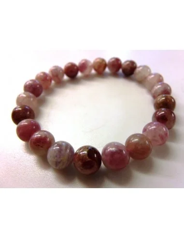 Tourmaline rose,rouge  8mm bracelet