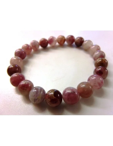 Tourmaline rose,rouge  8mm bracelet