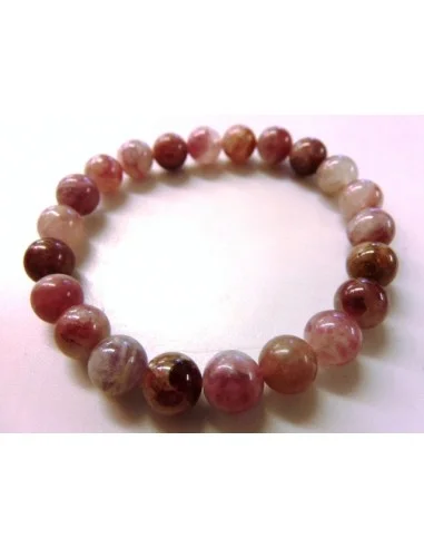 Tourmaline rose,rouge  8mm bracelet