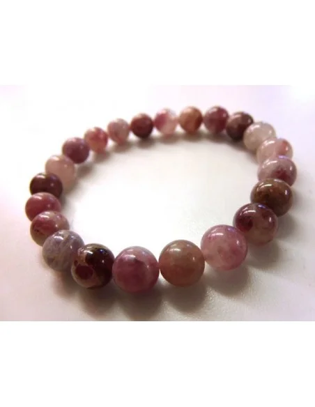 Tourmaline rose,rouge  8mm bracelet