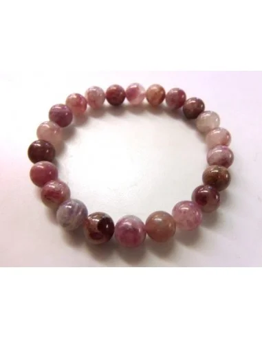Tourmaline rose,rouge  8mm bracelet