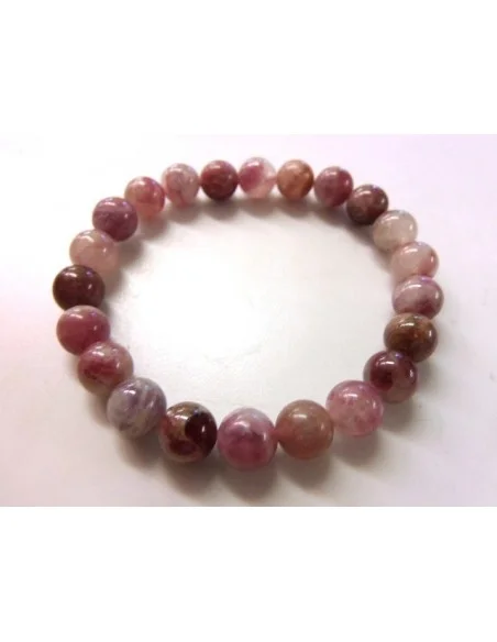 Tourmaline rose,rouge  8mm bracelet