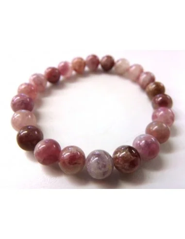 Tourmaline rose,rouge  8mm bracelet