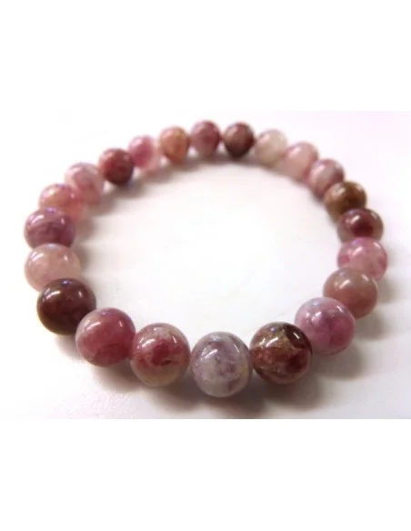 Tourmaline rose,rouge  8mm bracelet
