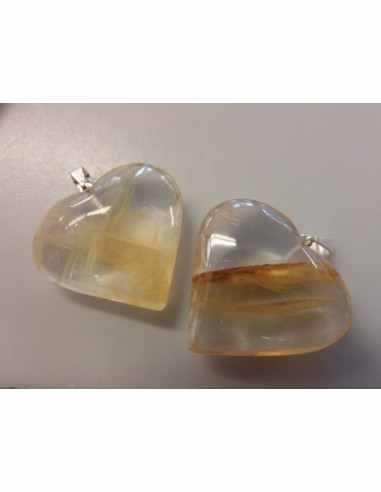 Guérisseur doré pendentif coeur