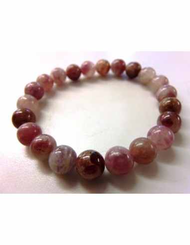 Tourmaline rose,rouge  8mm bracelet